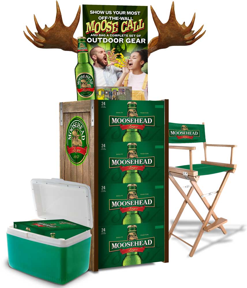 Moosehead "Off-the-wall" promotion case display