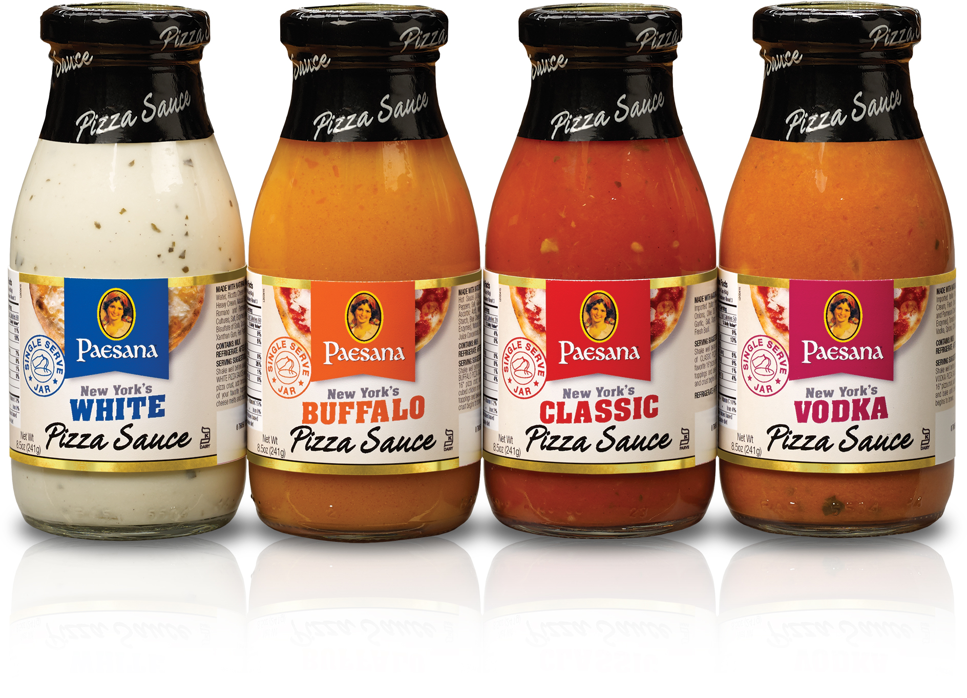 Paesana Pizza Sauce bottles with new labels
