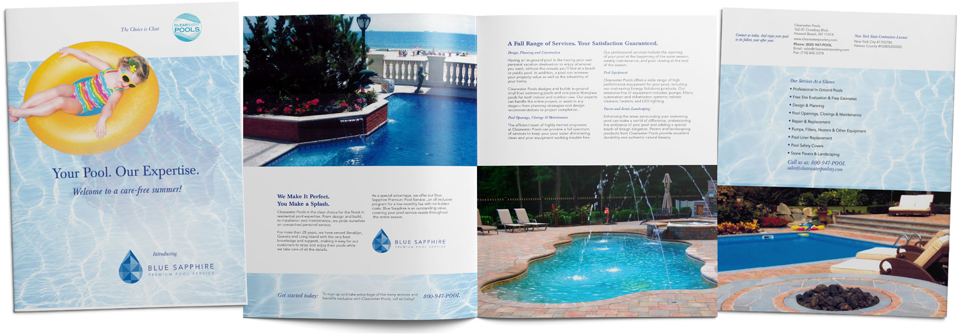 Clearwater Pools Sales brochure