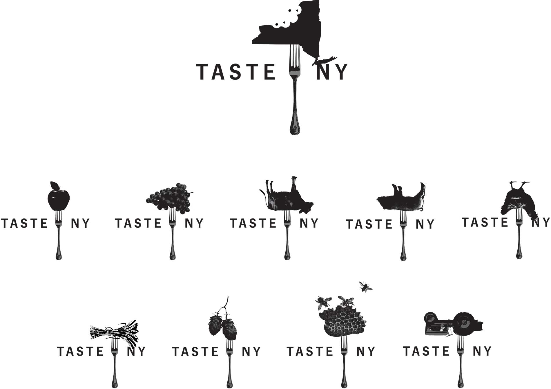 Taste of NY concept logos